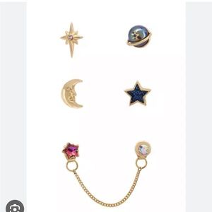 Betsey ☀️ Celestial 💫 Stud Earring Set. Sun 🌞 moon 🌙 star ⭐️ planets 🪐